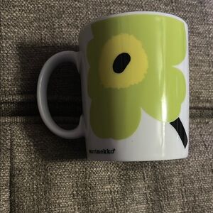 Marimekko Green and Yellow Floral Mug